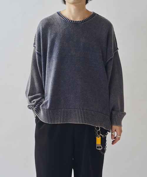 トップス luijewelry lui jewelry knit04 ストーンウォッシュニット（ニット/セーター）｜Lui's（ルイス）の