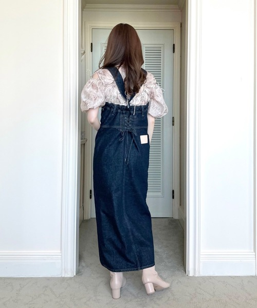 DEICY（デイシー）の「2WAY LACE UP SALOPETTE SKIRT（ワンピース・レディース・ライトブルー/インディゴブルー・FREE）」の18枚目の写真