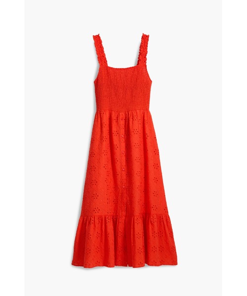 Desigual(デシグアル)の「透かし花柄のロングドレス(ワンピース・レディース・オレンジ・S/M/L/XL/XS)」の4枚目の写真