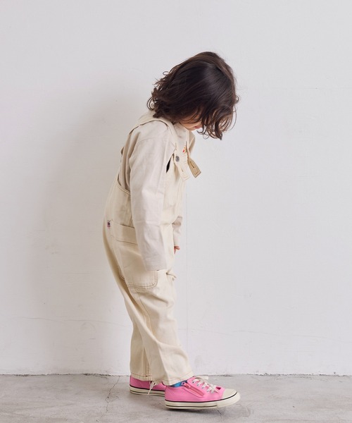 COTTON from U.S.A】ビッグポケットデニムオーバーオール（サロペット