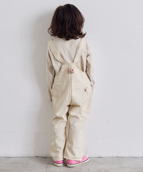 COTTON from U.S.A】ビッグポケットデニムオーバーオール（サロペット