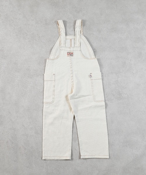 Life Support Products(ライフサポートプロダクツ)の「【COTTON from U.S.A】ビッグポケットデニムオーバーオール(サロペット/オーバーオール・キッズ・ネイビー/キナリ/ストライプ・80/90/95/100/110/120/130/140/150)」の22枚目の写真