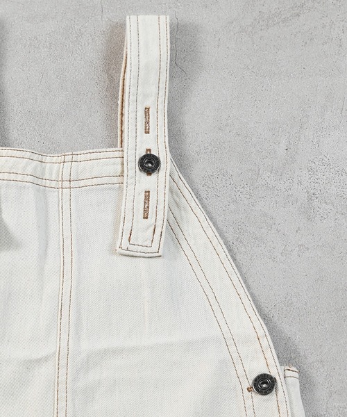 Life Support Products（ライフサポートプロダクツ）の「【COTTON from U.S.A】ビッグポケットデニムオーバーオール（サロペット/オーバーオール・キッズ・ネイビー/キナリ/ストライプ・80/90/95/100/110/120/130/140/150）」の16枚目の写真