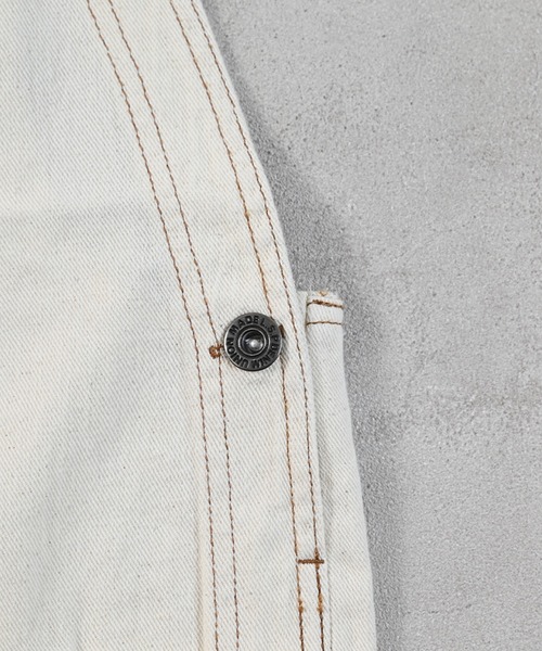 Life Support Products（ライフサポートプロダクツ）の「【COTTON from U.S.A】ビッグポケットデニムオーバーオール（サロペット/オーバーオール・キッズ・ネイビー/キナリ/ストライプ・80/90/95/100/110/120/130/140/150）」の20枚目の写真