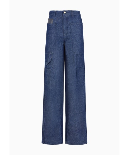 EMPORIO ARMANI(エンポリオアルマーニ)の「【エンポリオ アルマーニ】ミッドライズ ストレートレッグ カーゴジーンズ J3D 11オンスデニム(デニムパンツ・レディース・インディゴブルー・24inch/25inch/26inch/28inch/27inch)」の7枚目の写真