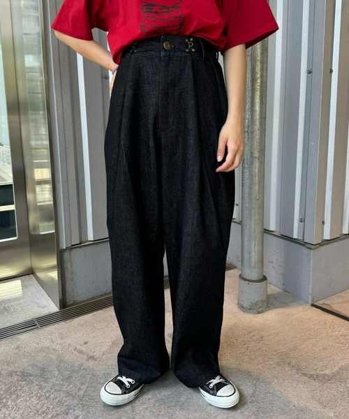 SOUNDSGOOOOD（サウンズグッド）の「【WEB限定】【SOUNDS GOOOOD / サウンズグッド】デニム＆コーデュロイグルカパンツ（チノパンツ・メンズ・オフホワイト/ダークインディゴブルー/ブラック/グレー/ブラウン/サックスブルー・ONE SIZE）」の6枚目の写真