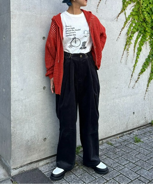 SOUNDSGOOOOD（サウンズグッド）の「【WEB限定】【SOUNDS GOOOOD / サウンズグッド】デニム＆コーデュロイグルカパンツ（チノパンツ・メンズ・オフホワイト/ダークインディゴブルー/ブラック/グレー/ブラウン/サックスブルー・ONE SIZE）」の3枚目の写真