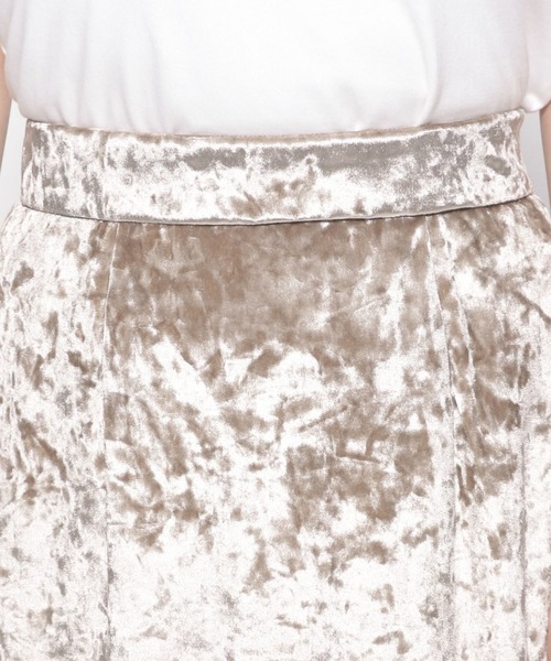 Andemiu（アンデミュウ）の「ベロアカットIラインスカート135800（スカート・レディース・ブラック/ベージュ/ブルー・FREE）」の13枚目の写真