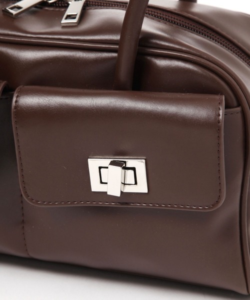 LAKOLE（ラコレ）の「フロントポケット横長バッグ / 132244（ハンドバッグ・レディース・オフホワイト/ブラック/ブラウン・FREE）」の5枚目の写真