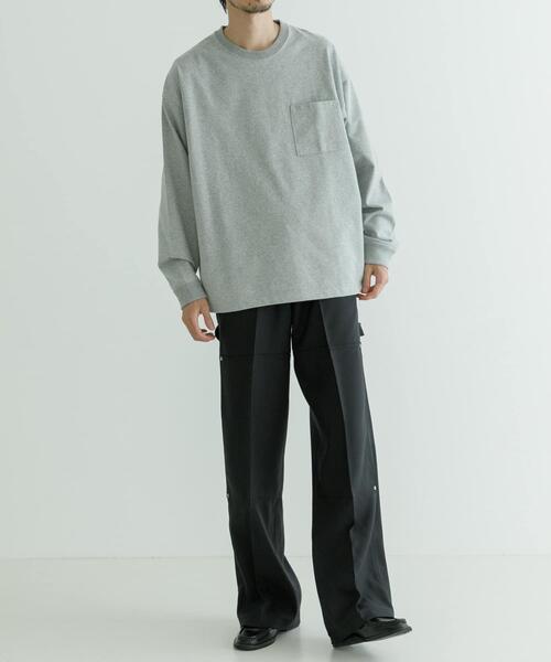 URBAN RESEARCH(アーバンリサーチ)の「ヘビールーズウォームロンTシャツ(Tシャツ/カットソー・メンズ・ブラック/ベージュ/グレー/ホワイト・SMALL/LARGE/MEDIUM)」の7枚目の写真