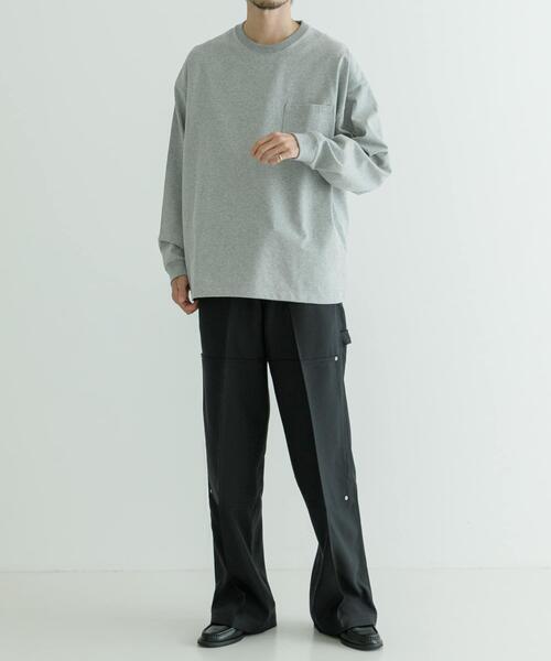 URBAN RESEARCH(アーバンリサーチ)の「ヘビールーズウォームロンTシャツ(Tシャツ/カットソー・メンズ・ブラック/ベージュ/グレー/ホワイト・SMALL/LARGE/MEDIUM)」の8枚目の写真