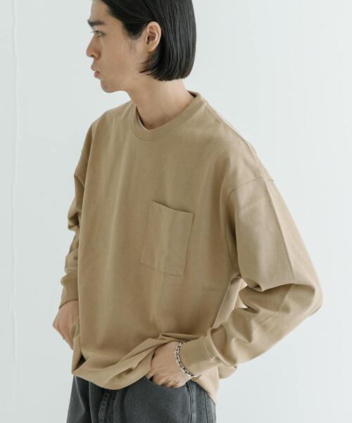 URBAN RESEARCH(アーバンリサーチ)の「ヘビールーズウォームロンTシャツ(Tシャツ/カットソー・メンズ・ブラック/ベージュ/グレー/ホワイト・SMALL/LARGE/MEDIUM)」の15枚目の写真