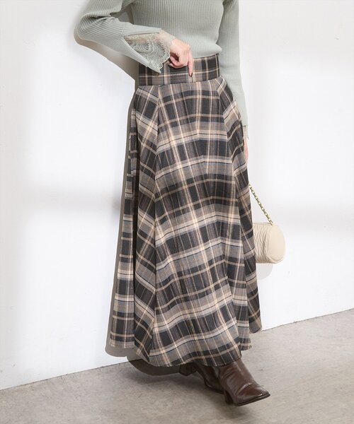 natural couture（ナチュラルクチュール）の「ハイウエストサーキュラーチェックスカート（スカート・レディース・その他2/その他3/その他4/その他1・LARGE/MEDIUM）」の22枚目の写真