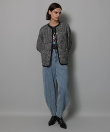 カデュネ　2024 ツイードコート セール 50%OFF】ウールツイード バルマカーンコート FOX TWEED