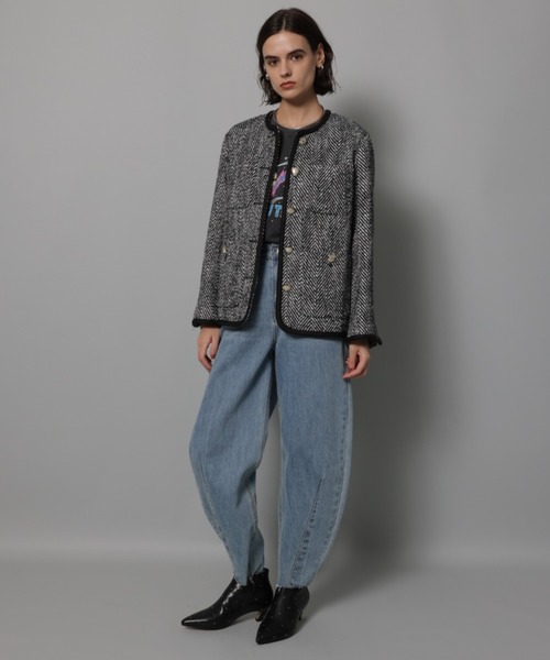 cadune ツイード　ジャコット　ジャケット　38 CADUNE（カデュネ）の「ツィードジャコット（その他アウター