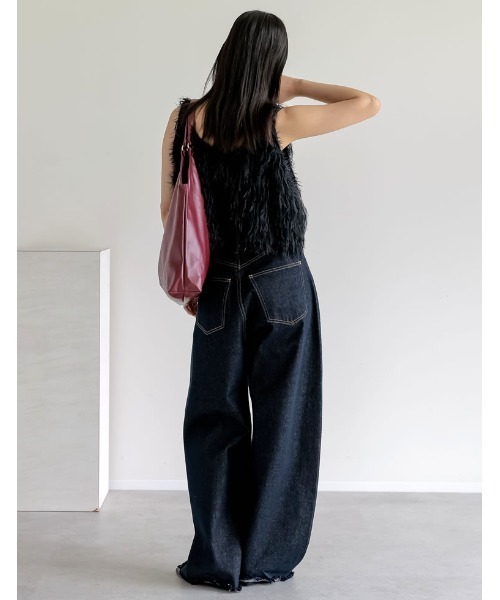 Re:EDIT（リエディ）の「[累計販売枚数10,000枚突破！]シャギーフリンジニットキャミソール（キャミソール・レディース・ピンク/グレー/ブラック/アイボリー/ラベンダー・MEDIUM/LARGE）」の19枚目の写真