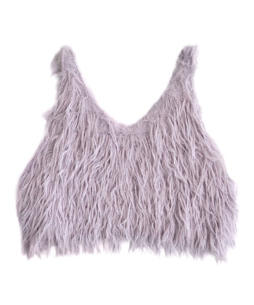 Re:EDIT（リエディ）の「[累計販売枚数10,000枚突破！]シャギーフリンジニットキャミソール（キャミソール・レディース・ピンク/グレー/ブラック/アイボリー/ラベンダー・MEDIUM/LARGE）」の22枚目の写真