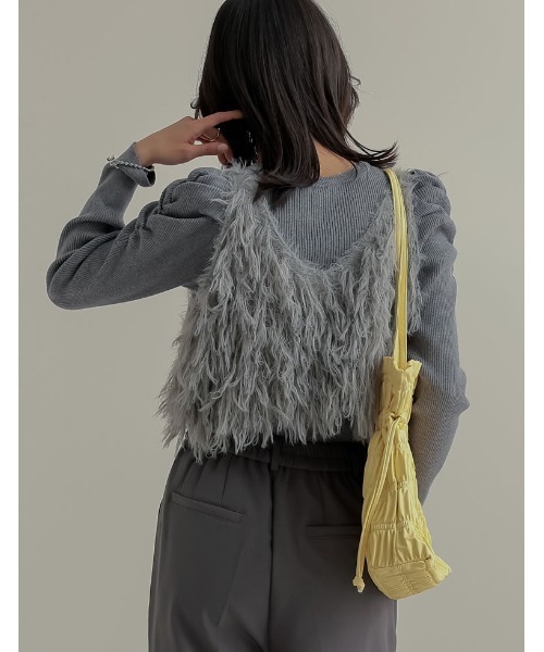 セール】[累計販売枚数10,000枚突破！]シャギーフリンジニット