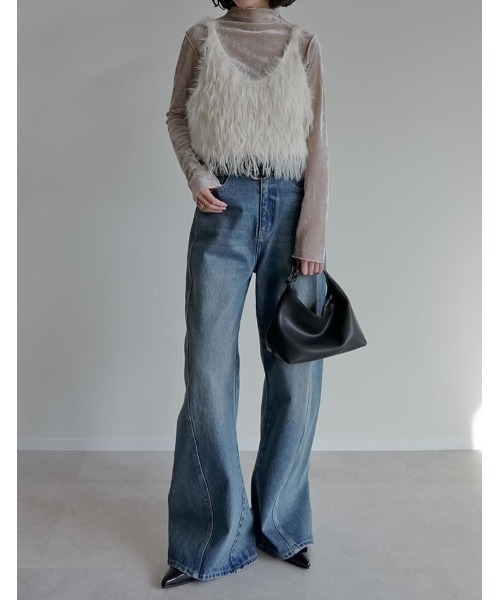 新色追加][累計販売枚数9千枚突破！]シャギーフリンジニット