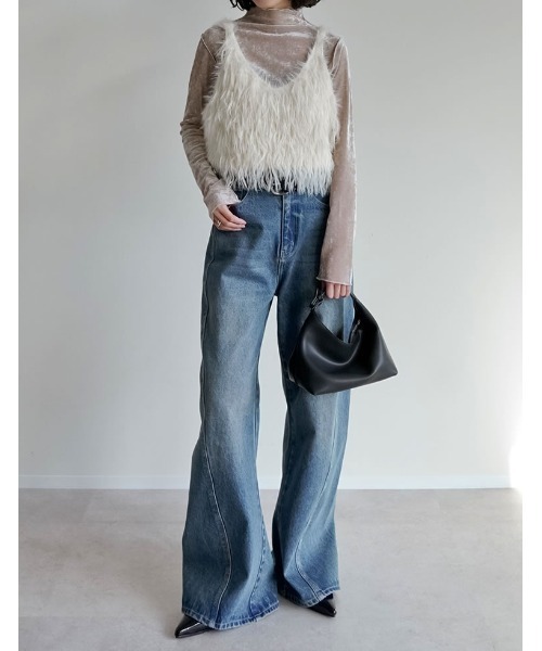 セール】[累計販売枚数10,000枚突破！]シャギーフリンジニット