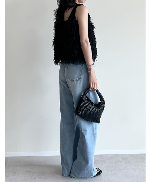 Re:EDIT（リエディ）の「[累計販売枚数10,000枚突破！]シャギーフリンジニットキャミソール（キャミソール・レディース・ピンク/グレー/ブラック/アイボリー/ラベンダー・MEDIUM/LARGE）」の13枚目の写真