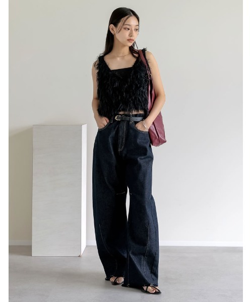 セール】[累計販売枚数10,000枚突破！]シャギーフリンジニット