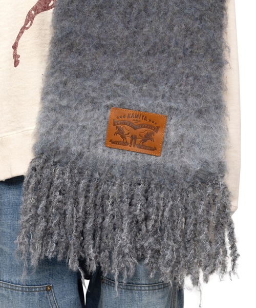 KAMIYA Dyeing Mufflar BLACK グラデーションマフラー KAMIYA（カミヤ）の「Dyeing Muffler（マフラー）」 - WEAR