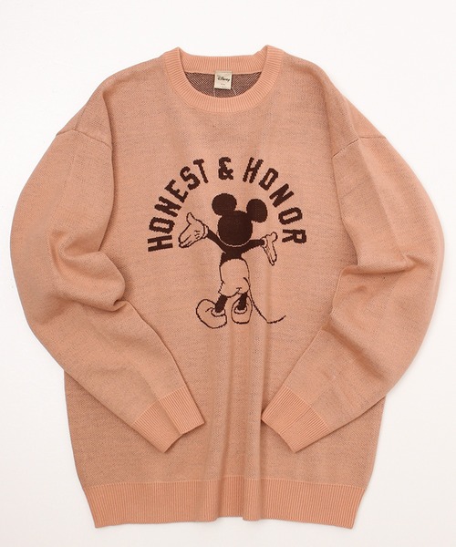 ミッキーマウス ベージュ セーター M　ディズニー　BEAMS　100周年 ミッキーマウス ベージュ セーター M ディズニー BEAMS 100周年