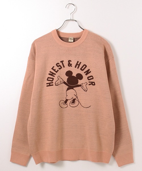 ミッキーマウス ベージュ セーター M　ディズニー　BEAMS　100周年 ミッキーマウス ベージュ セーター M ディズニー BEAMS 100周年