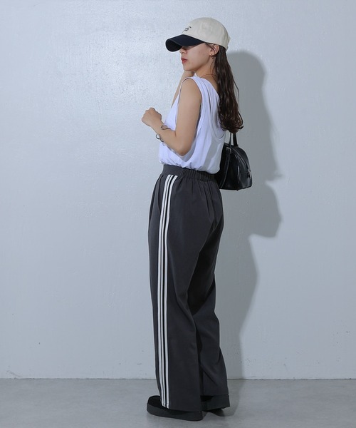 COLONY 2139（コロニートゥーワンスリーナイン）の「ドライストレッチイージーラインパンツ（その他パンツ・レディース・グレー/ブラック・FREE）」の8枚目の写真