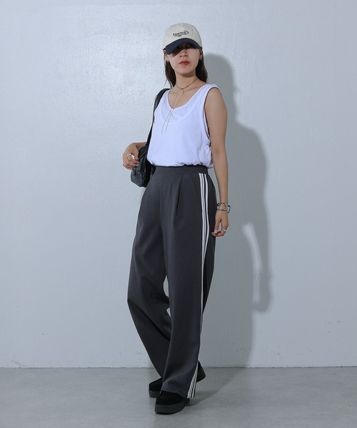 COLONY 2139（コロニートゥーワンスリーナイン）の「ドライストレッチイージーラインパンツ（その他パンツ・レディース・グレー/ブラック・FREE）」の9枚目の写真