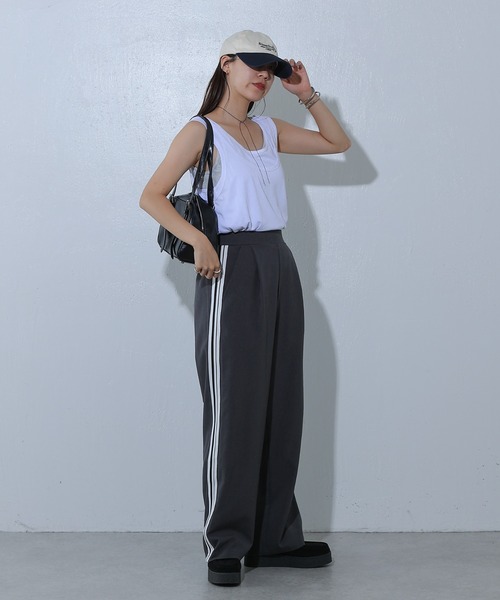 COLONY 2139（コロニートゥーワンスリーナイン）の「ドライストレッチイージーラインパンツ（その他パンツ・レディース・グレー/ブラック・FREE）」の10枚目の写真