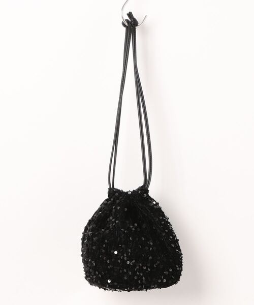 Gready Brilliant（グレディブリリアン）の「スパンコール巾着（ハンドバッグ・レディース・ブラック/グレー・FREE）」の16枚目の写真