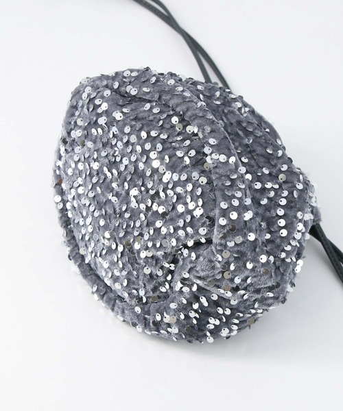 Gready Brilliant（グレディブリリアン）の「スパンコール巾着（ハンドバッグ・レディース・ブラック/グレー・FREE）」の12枚目の写真