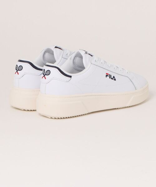 【FILA】フィラ COURT PLUMPY FEATHERY WHITE/NAVY/RED 国内発送 COURT FEATHERY / コート フェザリー 軽量カジュアルEVA