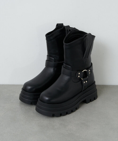 CIAOPANIC(チャオパニック)の「【WEB限定】超厚底エンジニアブーツ(ブーツ・レディース・ブラック・SMALL/MEDIUM/LARGE/X-LARGE)」の7枚目の写真