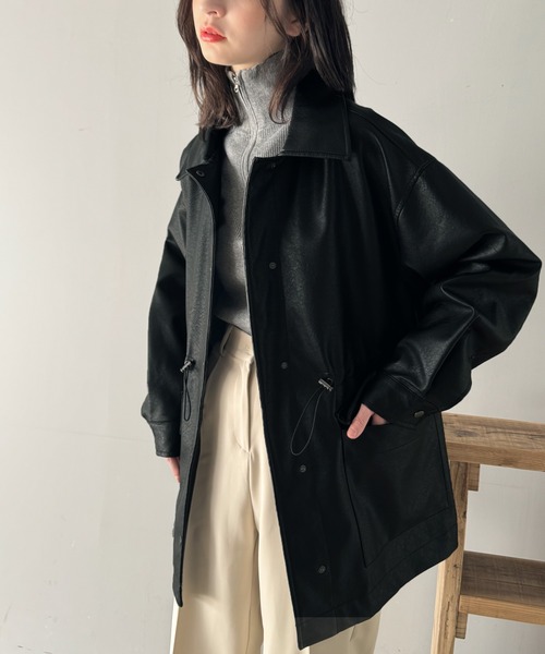 セール】1点投入高級感。ヴィンテージ風フェイクレザーウエスト