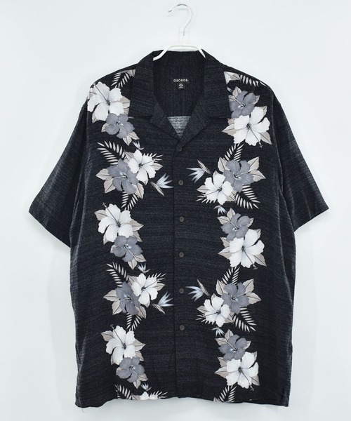 VINTAGE(ヴィンテージ)の「【ヴィンテージ古着】GEORGE ショートスリーブ オープンカラーシャツ(シャツ/ブラウス・メンズ・チャコールグレー・X-LARGE)」の1枚目の写真