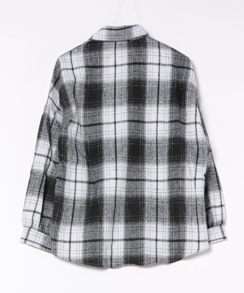 SpRay（スプレイ）の「フェイクウールチェックシャツ（シャツ/ブラウス・レディース・ホワイト/ブラウン/グレー/ネイビー/アイボリー・FREE）」の19枚目の写真