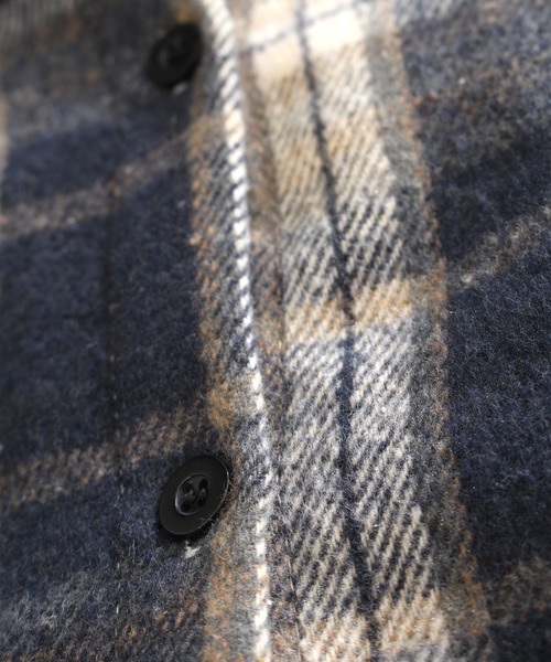 SpRay（スプレイ）の「フェイクウールチェックシャツ（シャツ/ブラウス・レディース・ホワイト/ブラウン/グレー/ネイビー/アイボリー・FREE）」の15枚目の写真