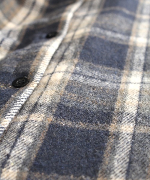 SpRay（スプレイ）の「フェイクウールチェックシャツ（シャツ/ブラウス・レディース・ホワイト/ブラウン/グレー/ネイビー/アイボリー・FREE）」の18枚目の写真