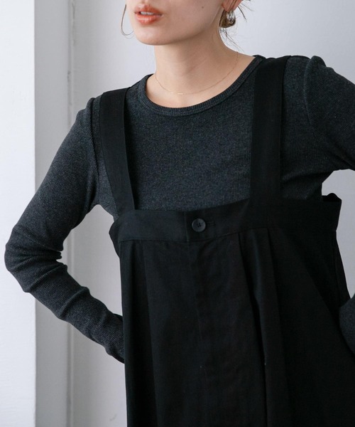 URBAN RESEARCH Sonny Label（アーバンリサーチサニーレーベル）の「『UR TECH』蓄熱ベーシックロングTシャツ（Tシャツ/カットソー・レディース・チャコールグレー/ブラウン/オフホワイト・FREE）」の9枚目の写真