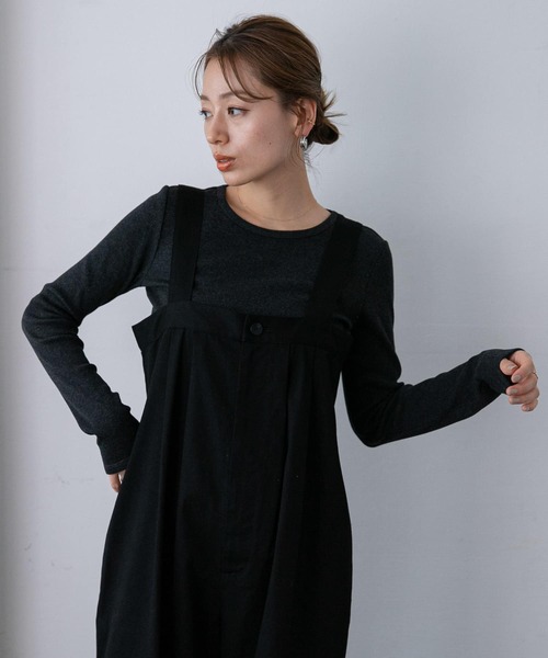 URBAN RESEARCH Sonny Label（アーバンリサーチサニーレーベル）の「『UR TECH』蓄熱ベーシックロングTシャツ（Tシャツ/カットソー・レディース・チャコールグレー/ブラウン/オフホワイト・FREE）」の10枚目の写真