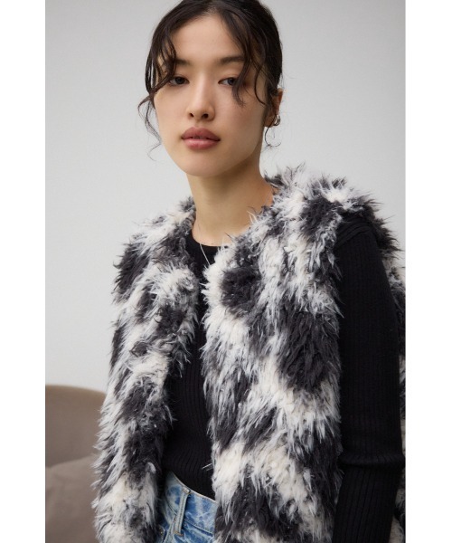 セール】プードルフェイクファーベスト（ベスト）｜AZUL BY MOUSSY