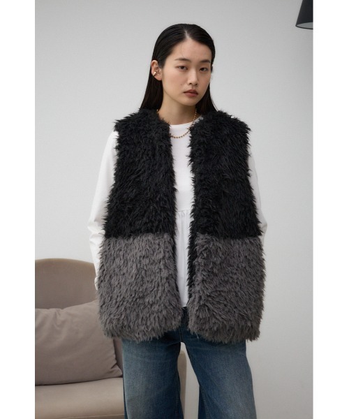 セール】プードルフェイクファーベスト（ベスト）｜AZUL BY MOUSSY