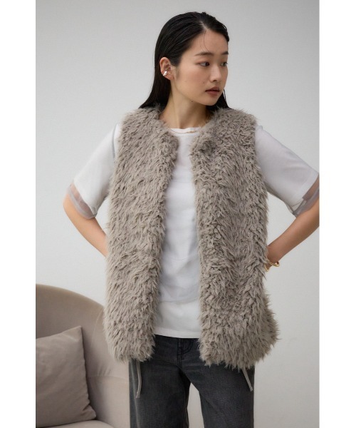 セール】プードルフェイクファーベスト（ベスト）｜AZUL BY MOUSSY
