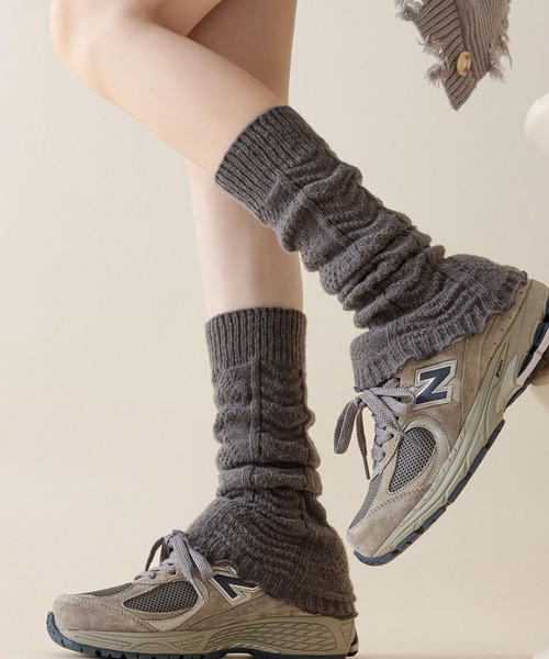 HOOK】for girls ダメージ加工ルーズソックス レッグウォーマー