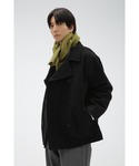 MHL. COARSE WOOL MELTON ブラック L ピーコート セール】COARSE WOOL MELTON（ピーコート）｜MHL