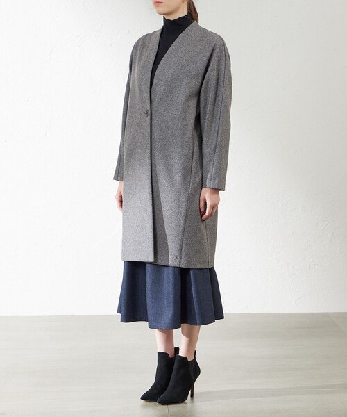 amaca（アマカ）の「ミルドジャージーコーディガン（カーディガン/ボレロ・レディース・ダークネイビー/グレー系その他・38）」の6枚目の写真