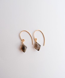 SARINOHANA/ダイヤカット天然石ピアス/14金ゴールドフィルド